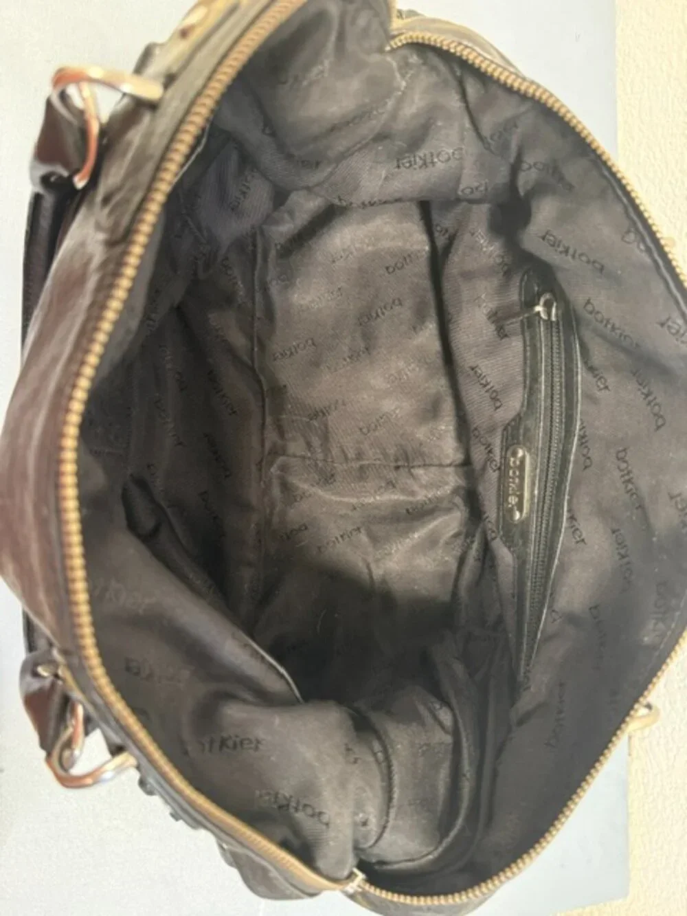 Botkier No. 13 NY Black Leather Chain Satchel Shoulder Bag Y2K